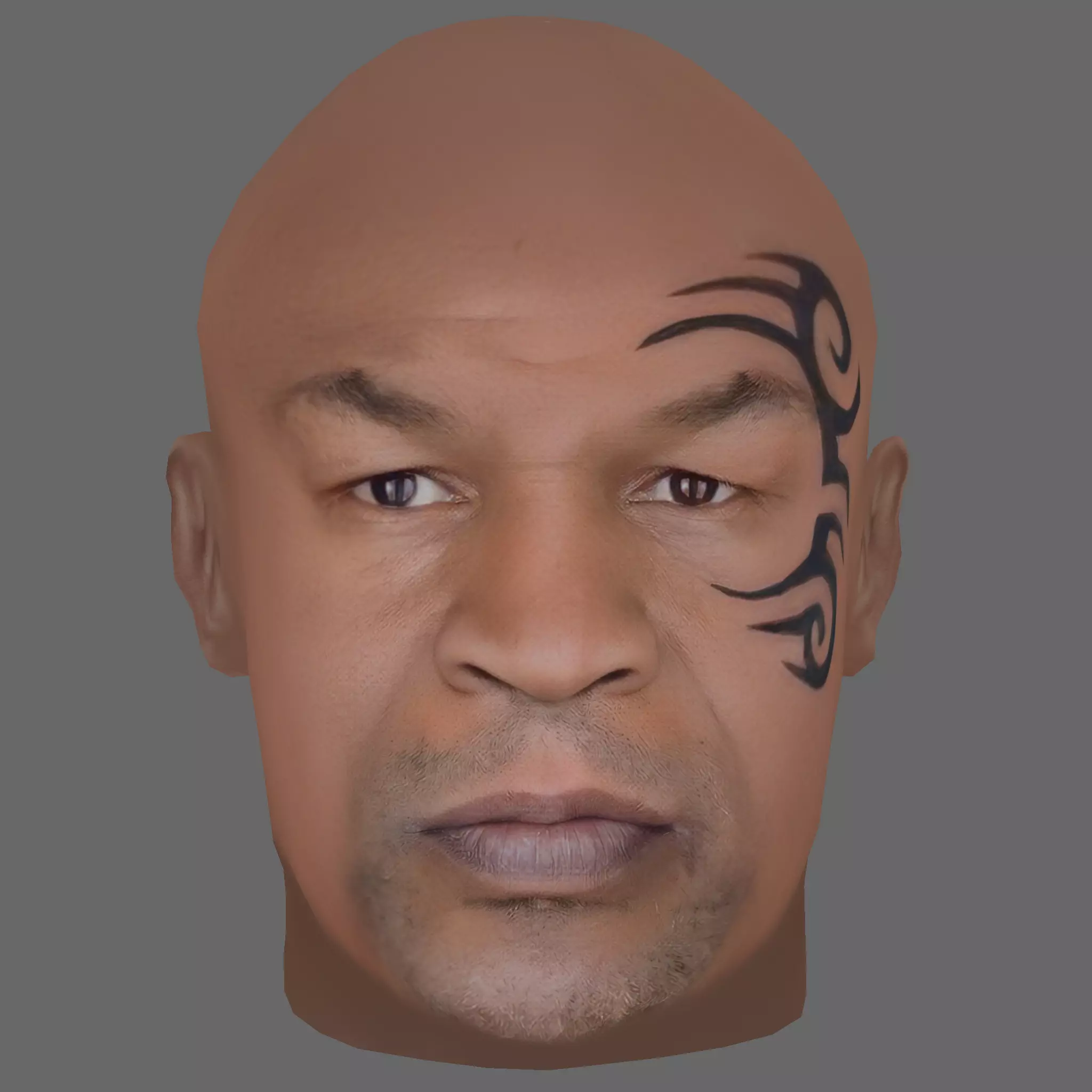 Mike Tyson Head - Lowpoly head for game Low-poly 3D model