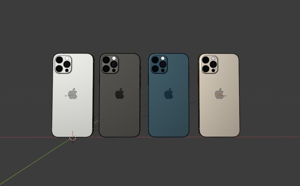 Iphone 12 PRO Modeling Rendering 5COLOR 3D model_2