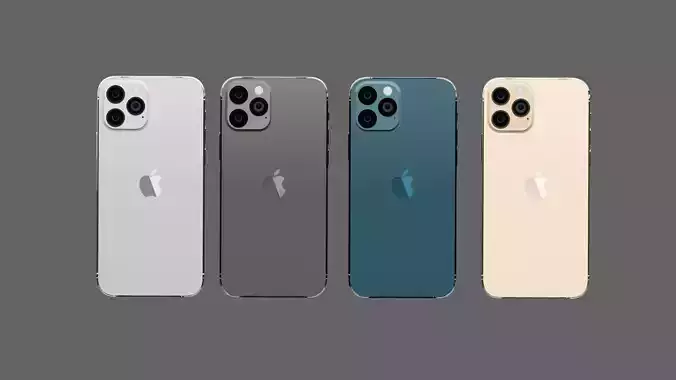 Iphone 12 PRO Modeling Rendering 5COLOR 