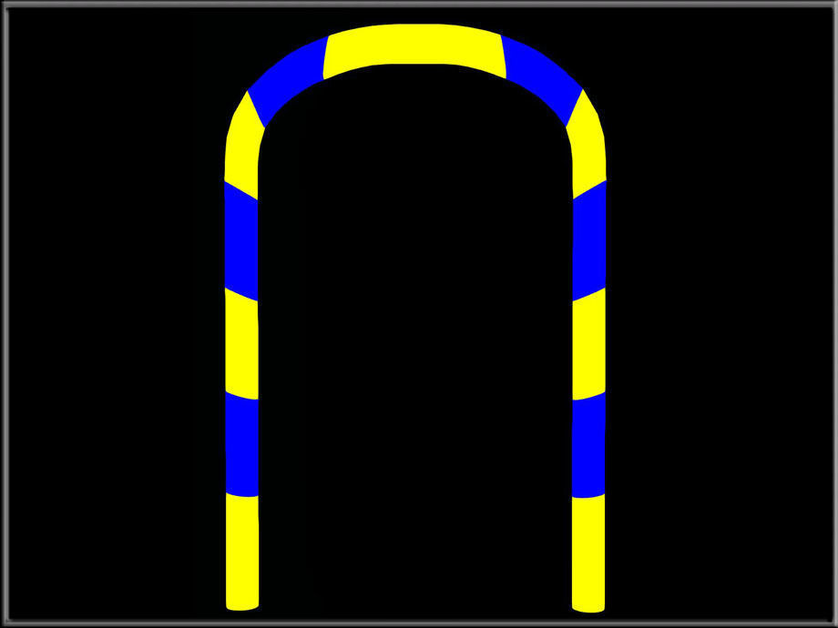 Christmas Arch Candy Low-poly 3D model_1