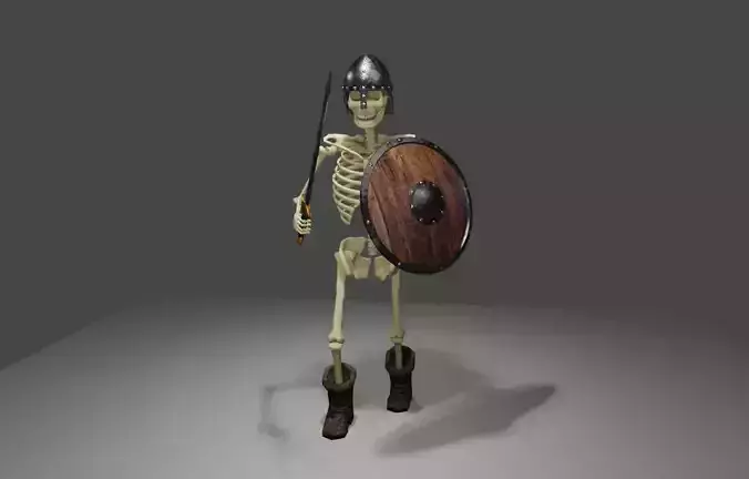 Skeleton Warrior Medieval Animated