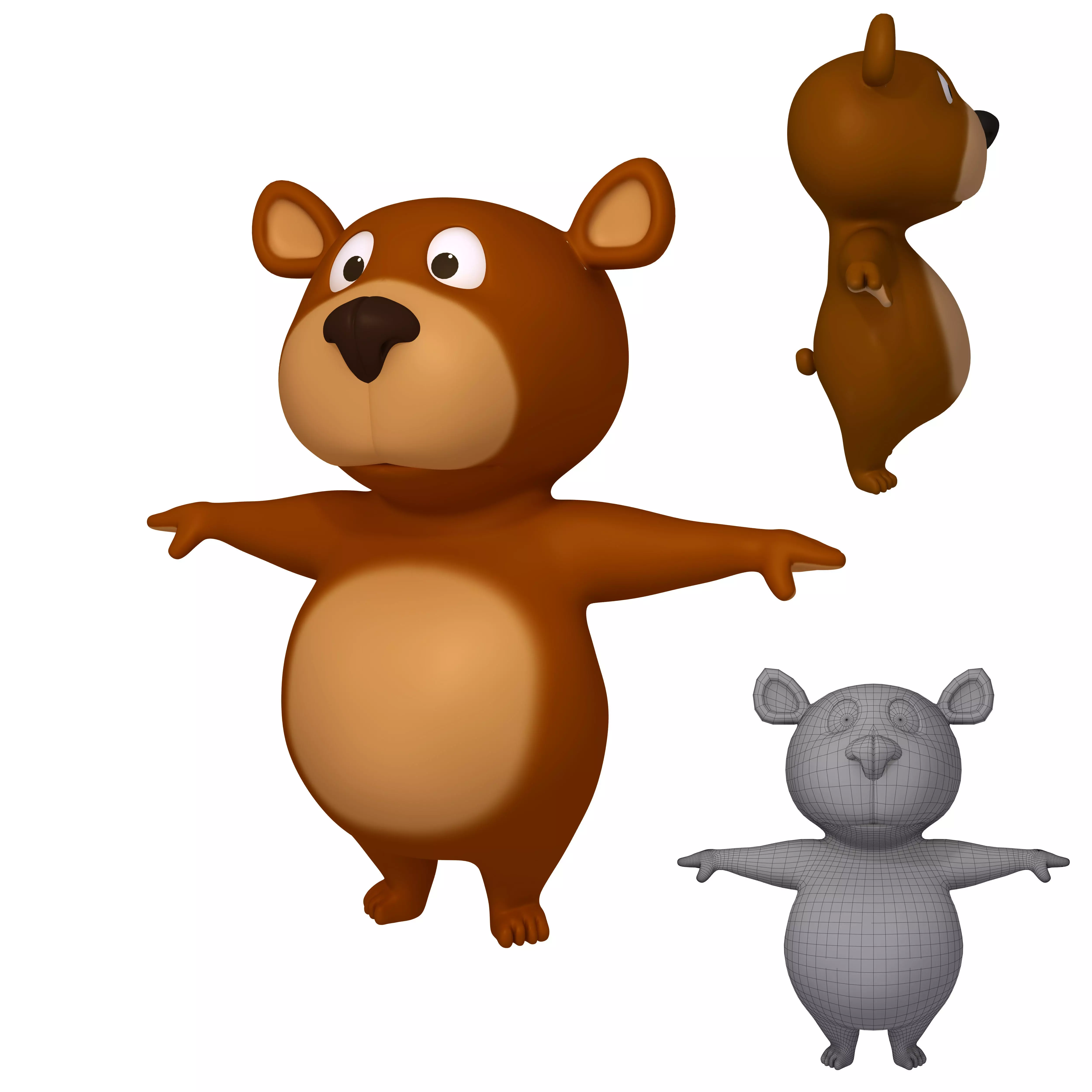 Bear Cartoon 3D model_0