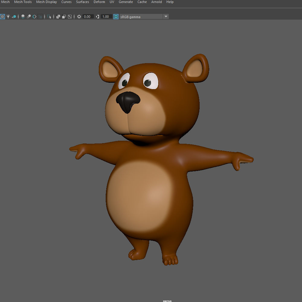 Bear Cartoon 3D model_13