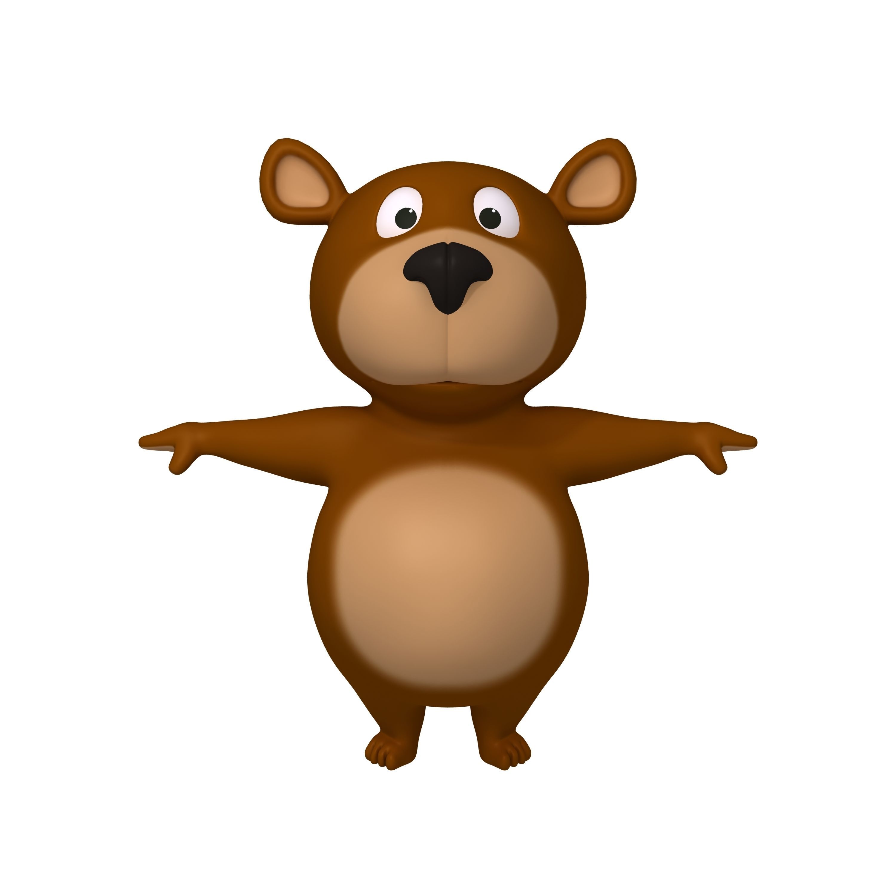 Bear Cartoon 3D model_1