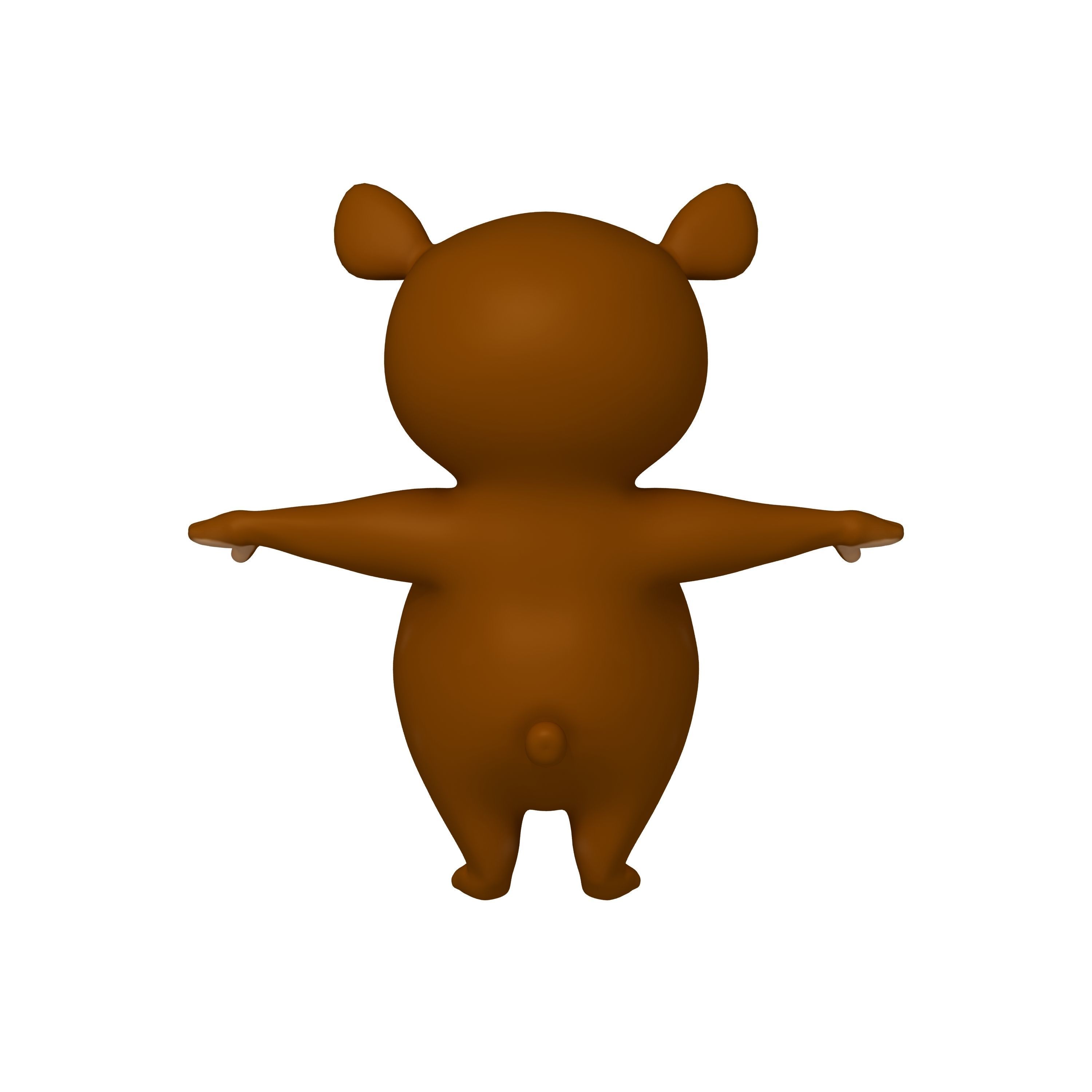 Bear Cartoon 3D model_3