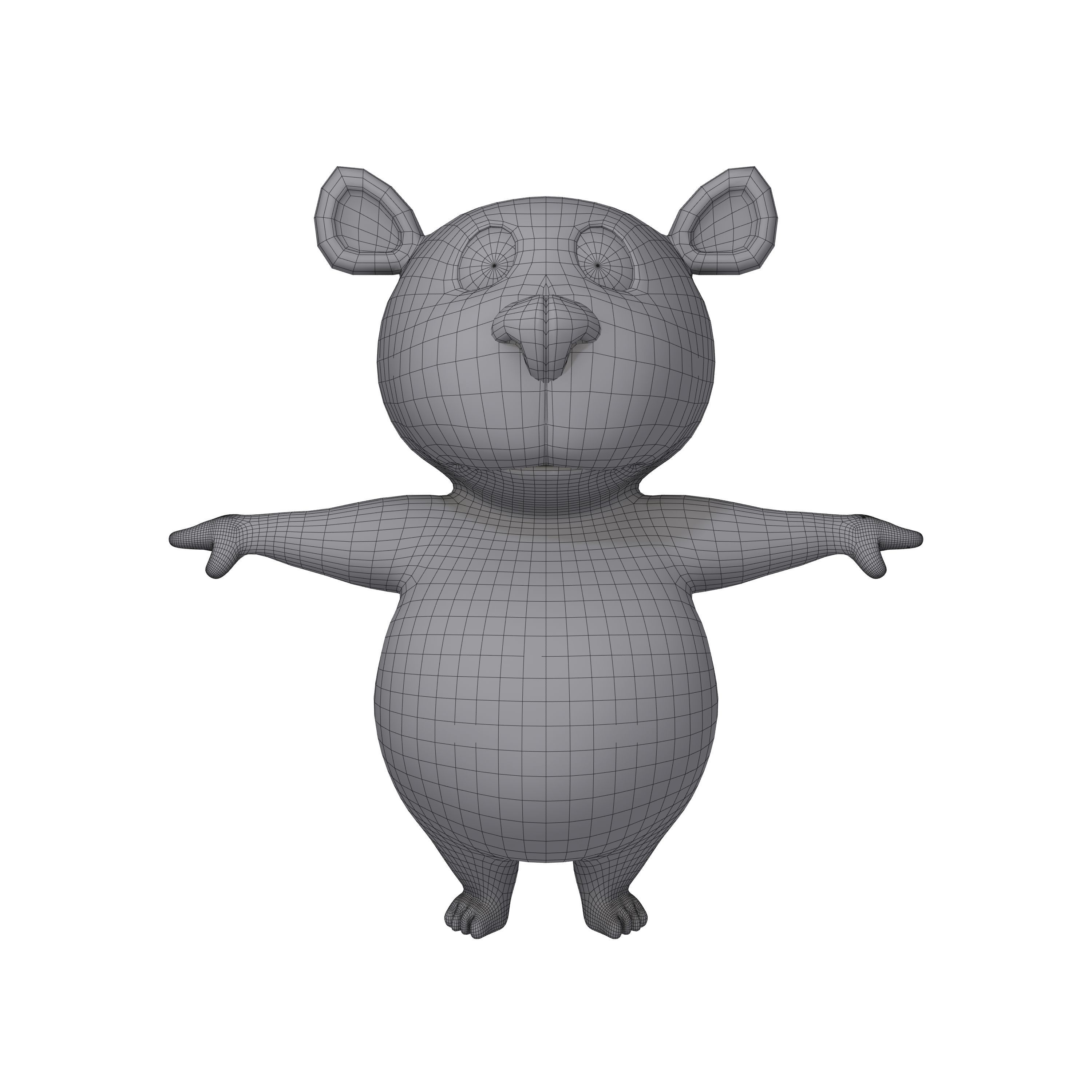 Bear Cartoon 3D model_5
