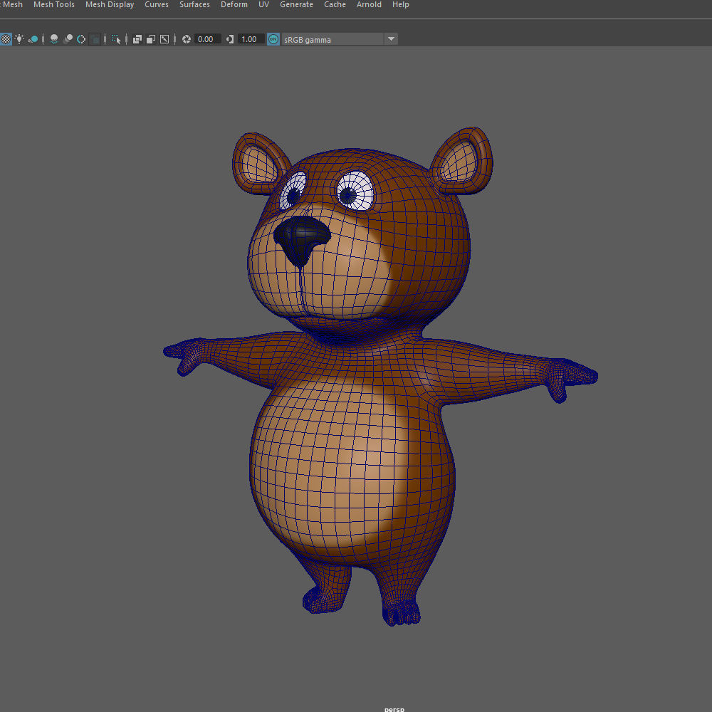 Bear Cartoon 3D model_14