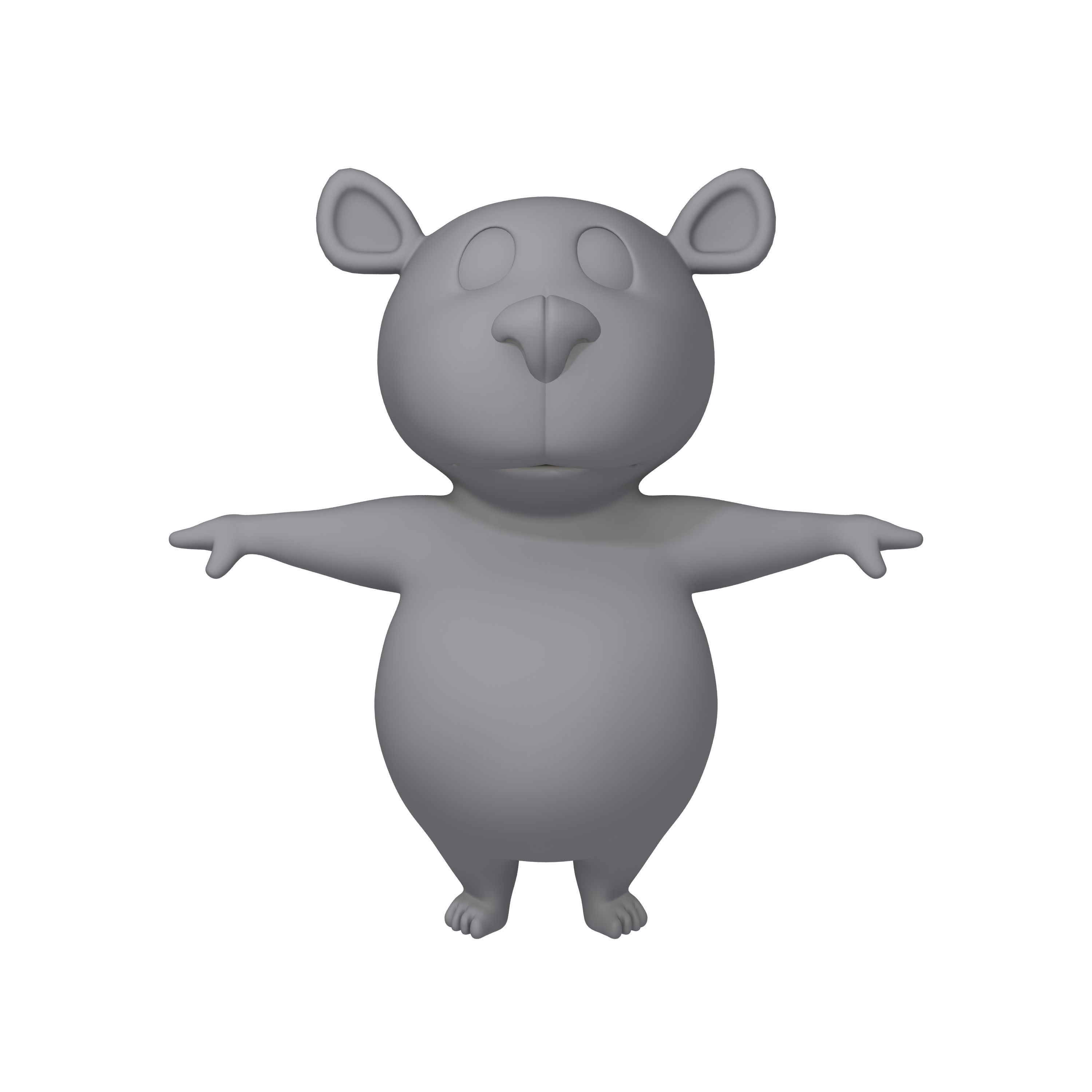 Bear Cartoon 3D model_9