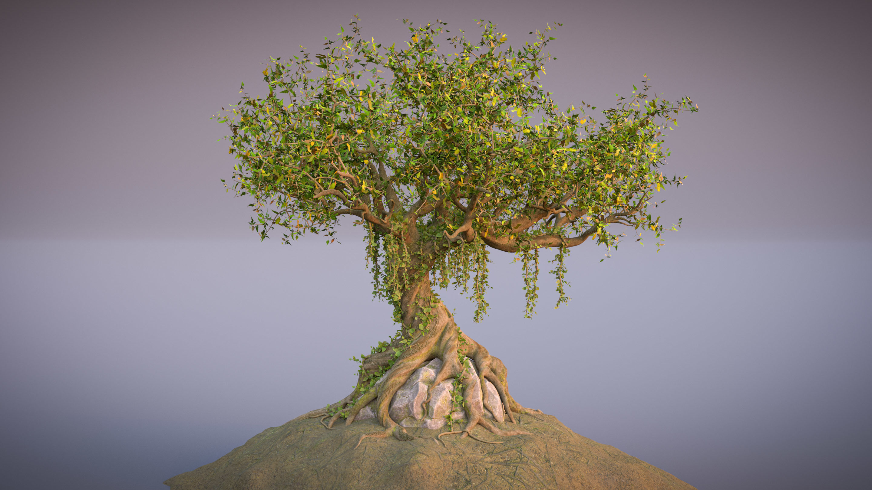 Fantasy Old tree 3D model_3