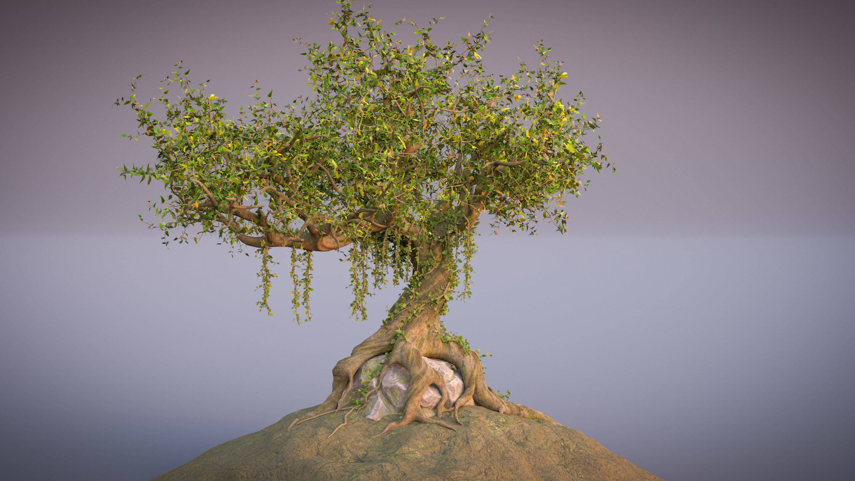 Fantasy Old tree 3D model_7