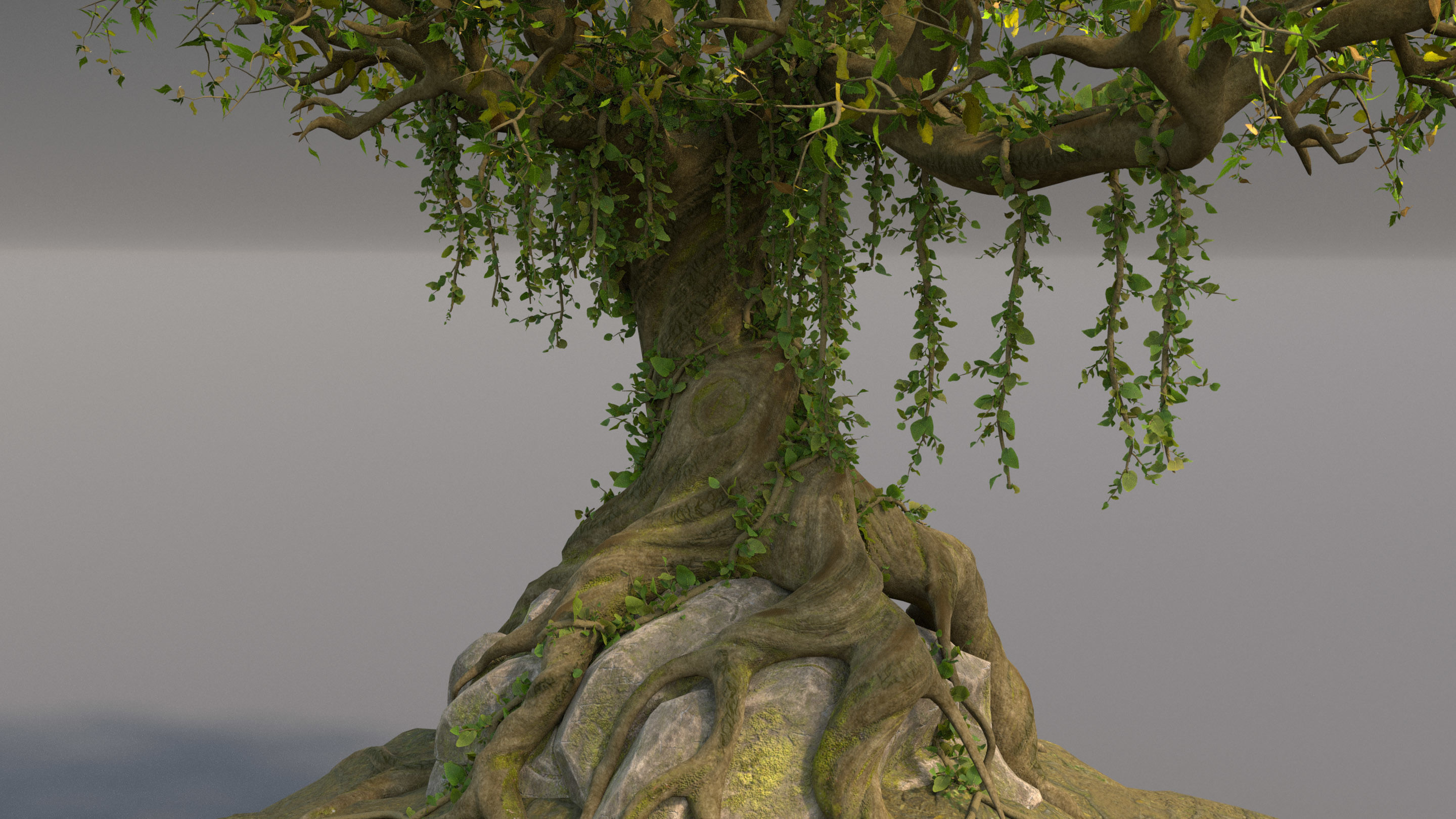 Fantasy Old tree 3D model_10