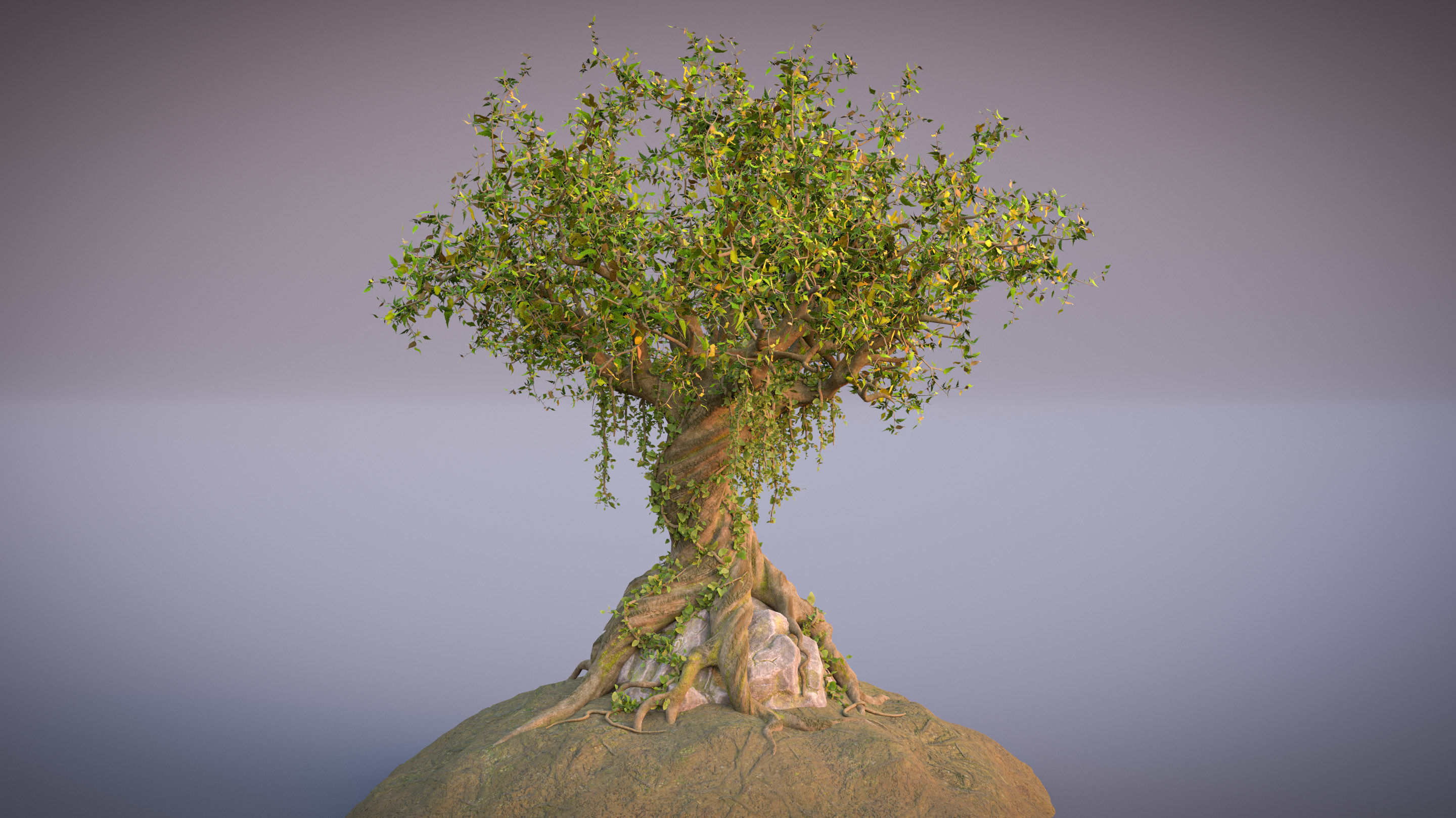Fantasy Old tree 3D model_4