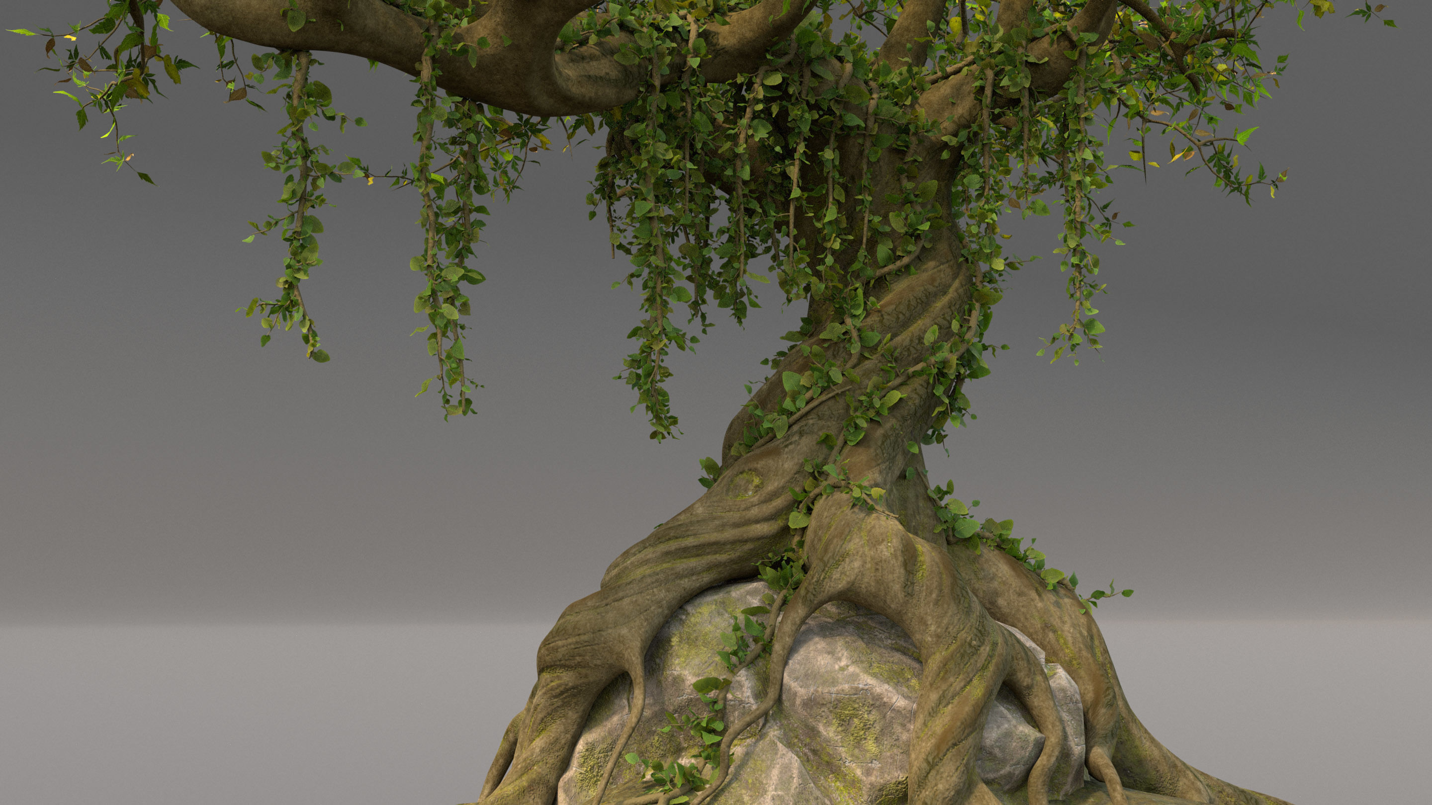 Fantasy Old tree 3D model_11