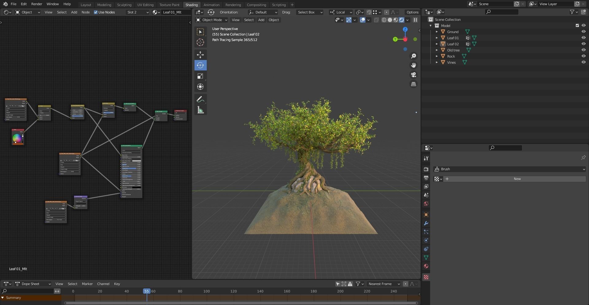 Fantasy Old tree 3D model_13