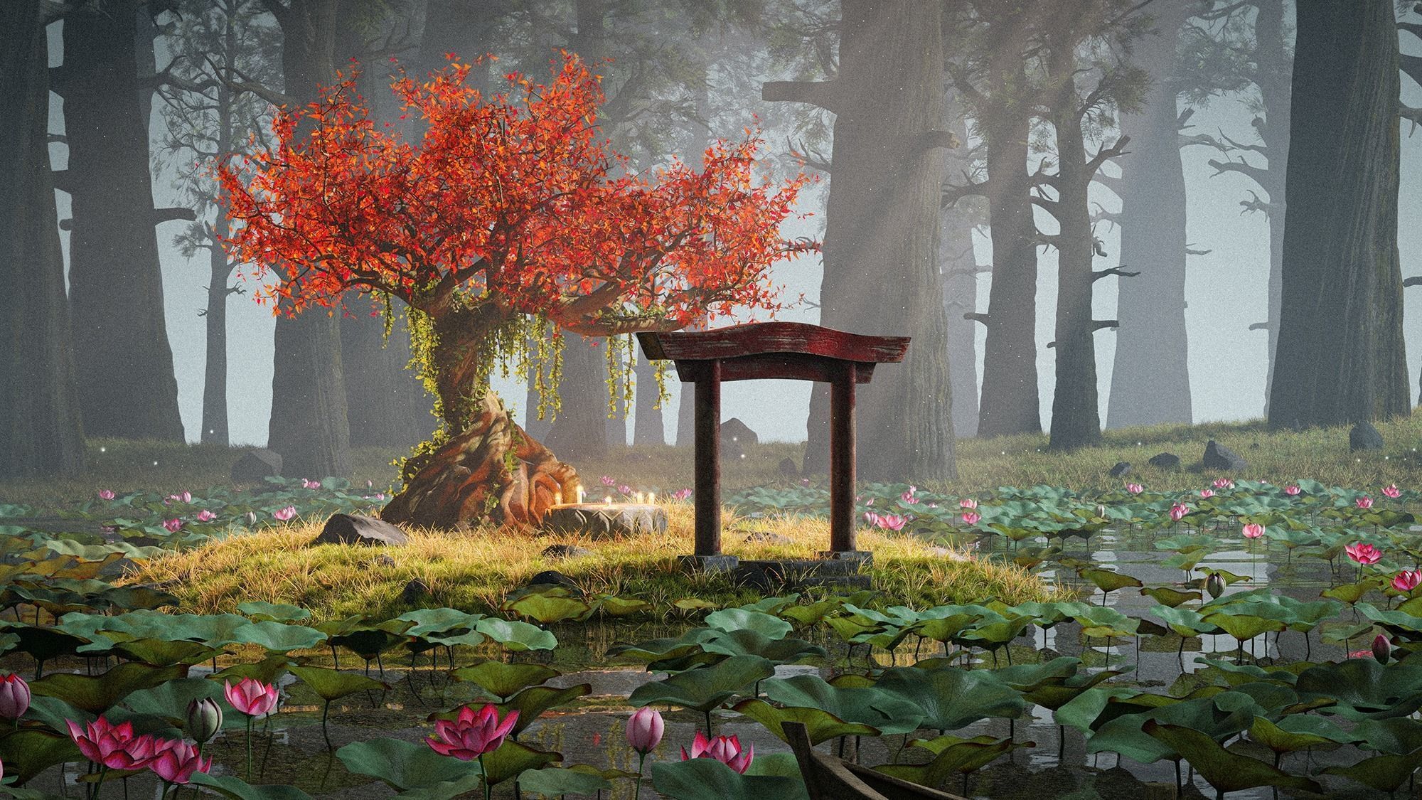Fantasy Old tree 3D model_1