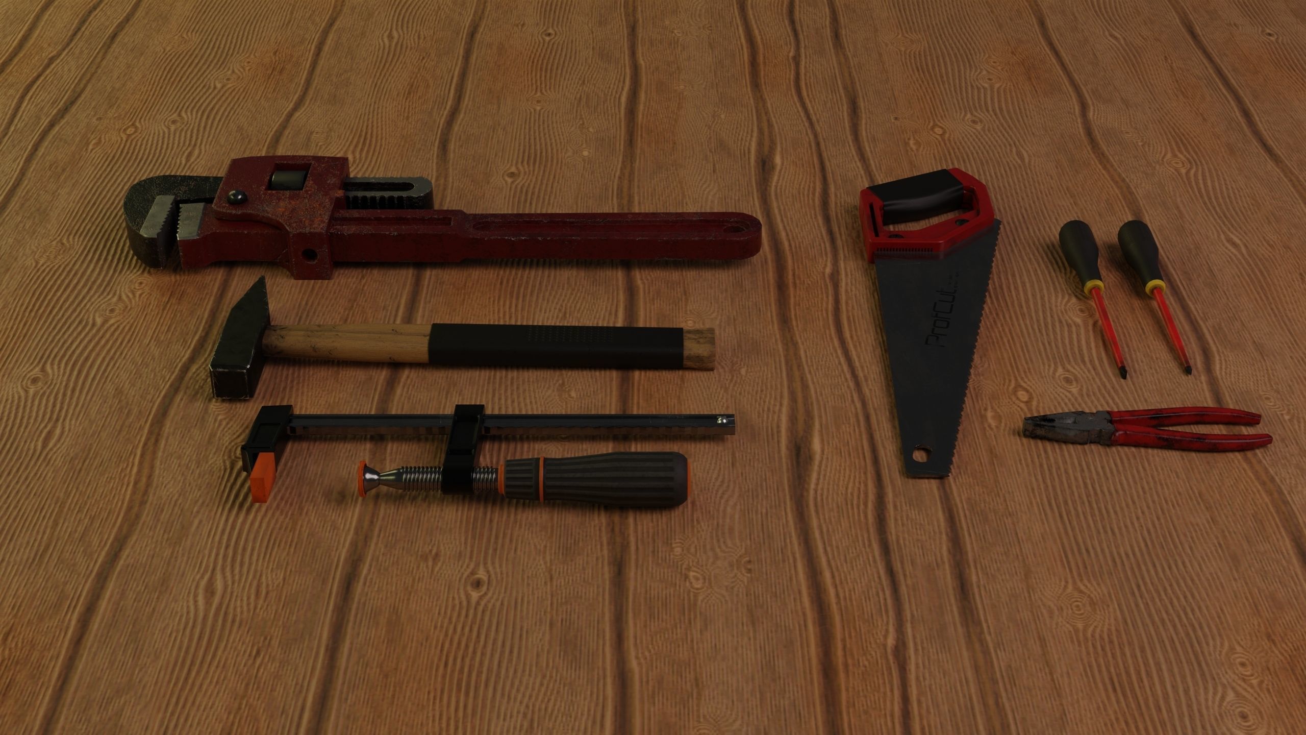 Work Tools Low-poly 3D model_2