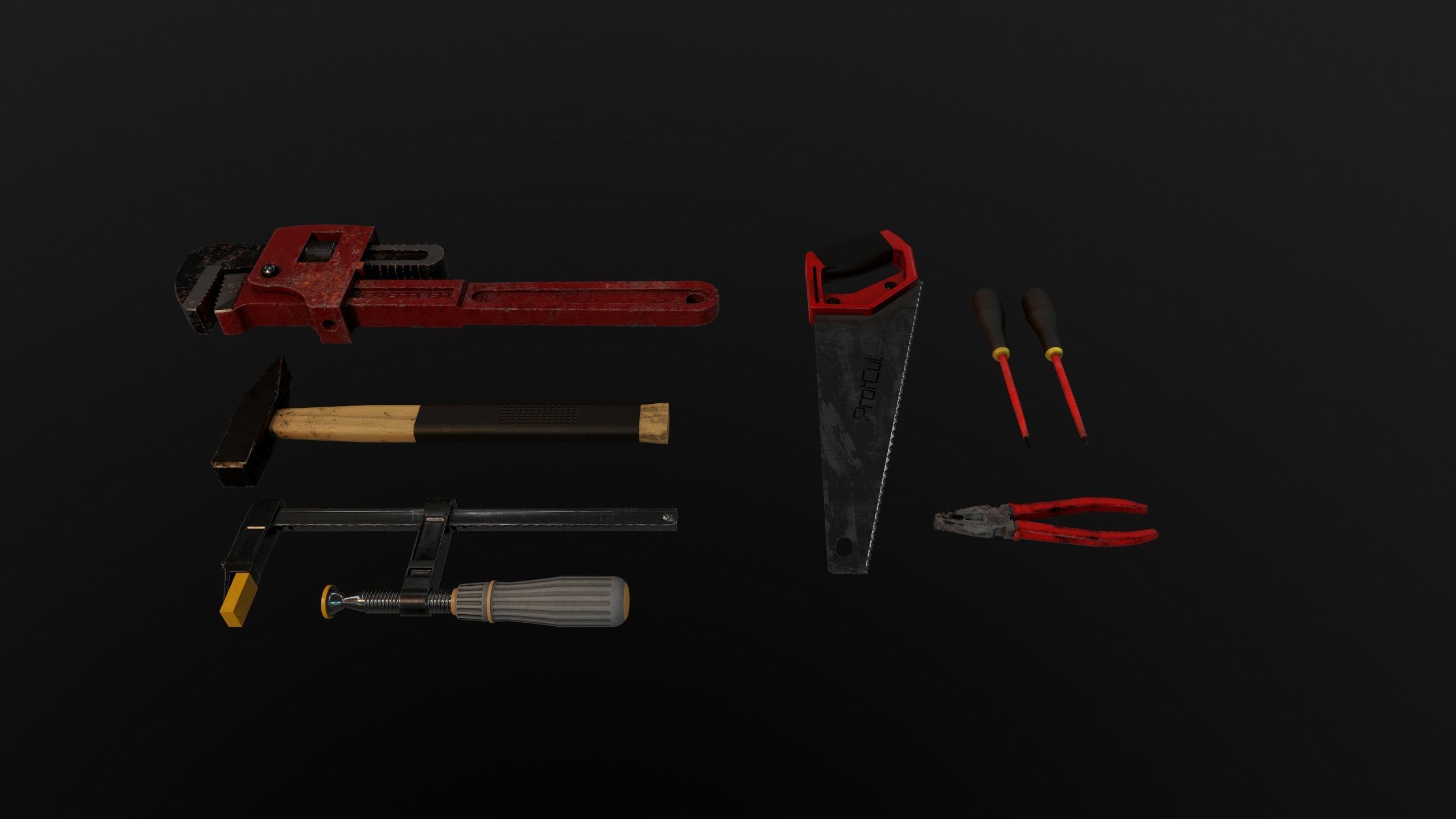 Work Tools Low-poly 3D model_3