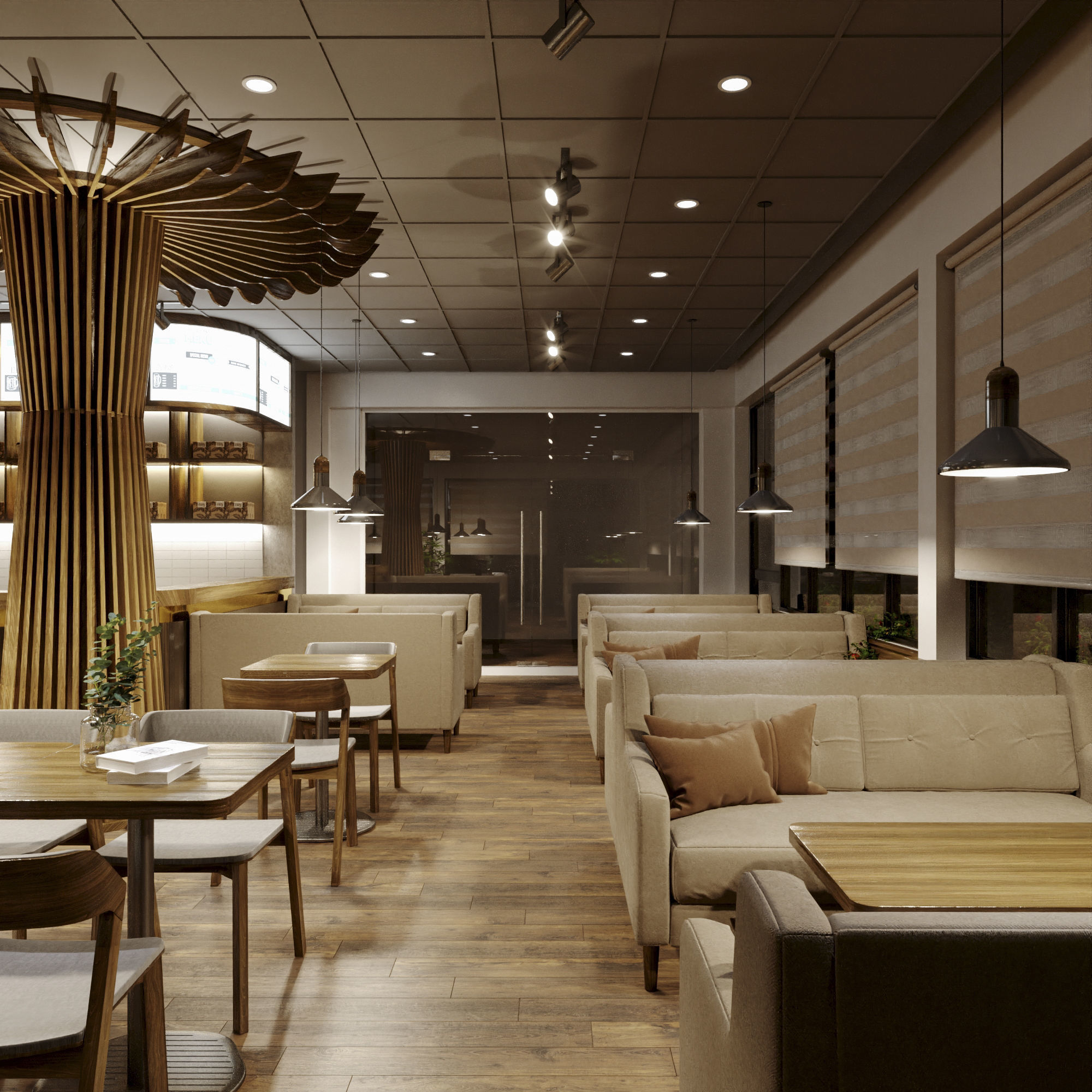 Interior Cafe Scene for 3ds Max Corona Render 3D model 3D model_9