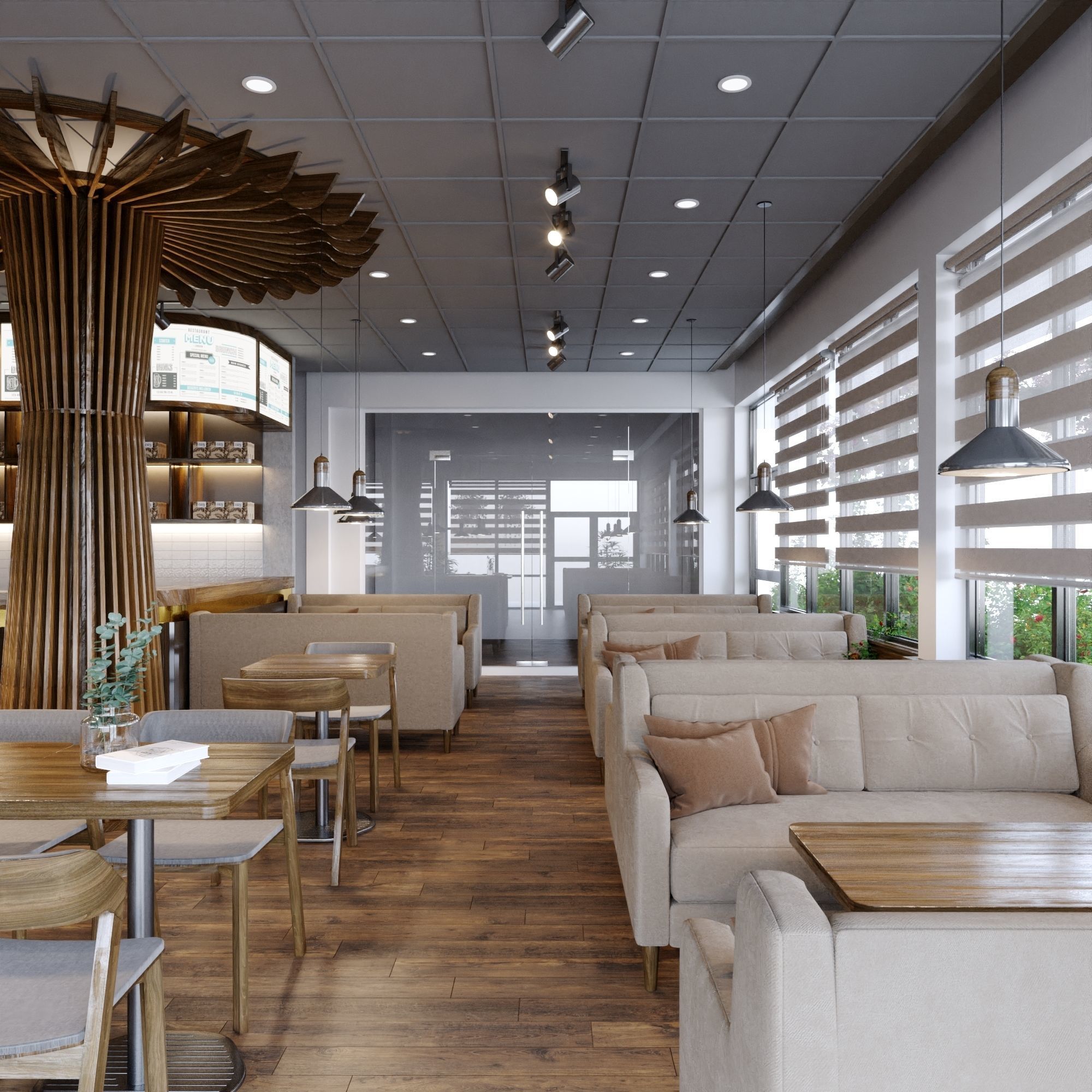 Interior Cafe Scene for 3ds Max Corona Render 3D model 3D model_8