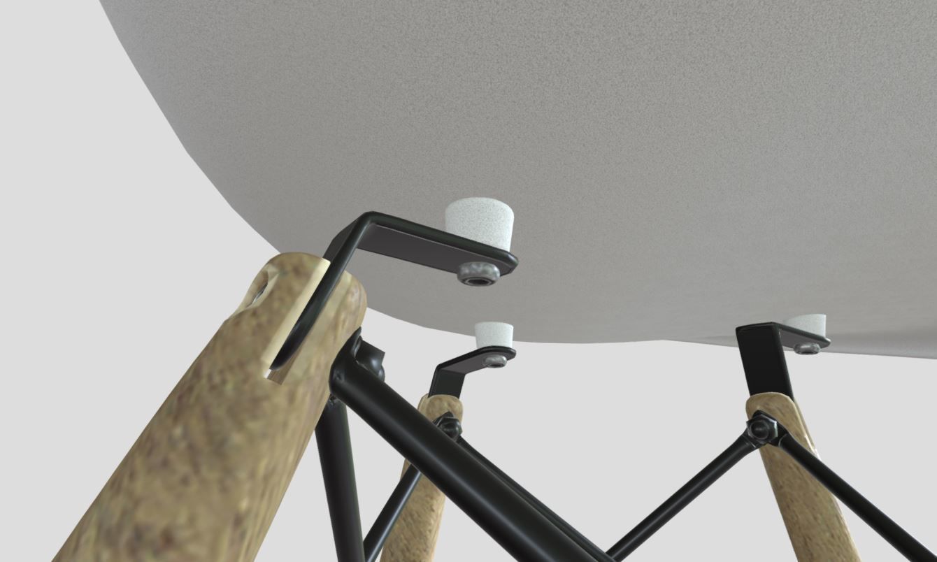 Modern Dining Room shell chair 3D model_18