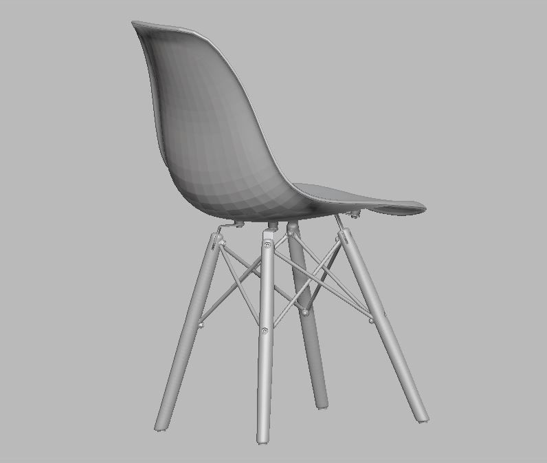 Modern Dining Room shell chair 3D model_32