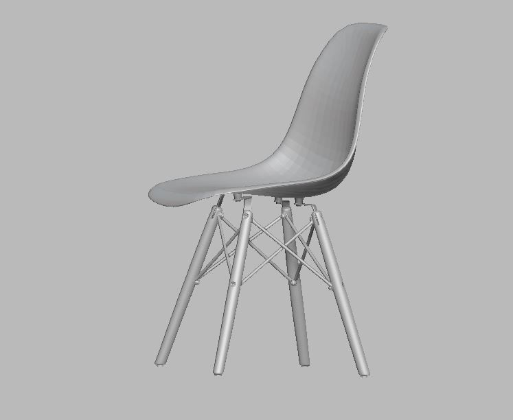 Modern Dining Room shell chair 3D model_25