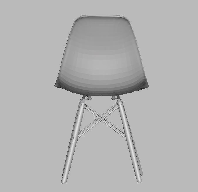 Modern Dining Room shell chair 3D model_31