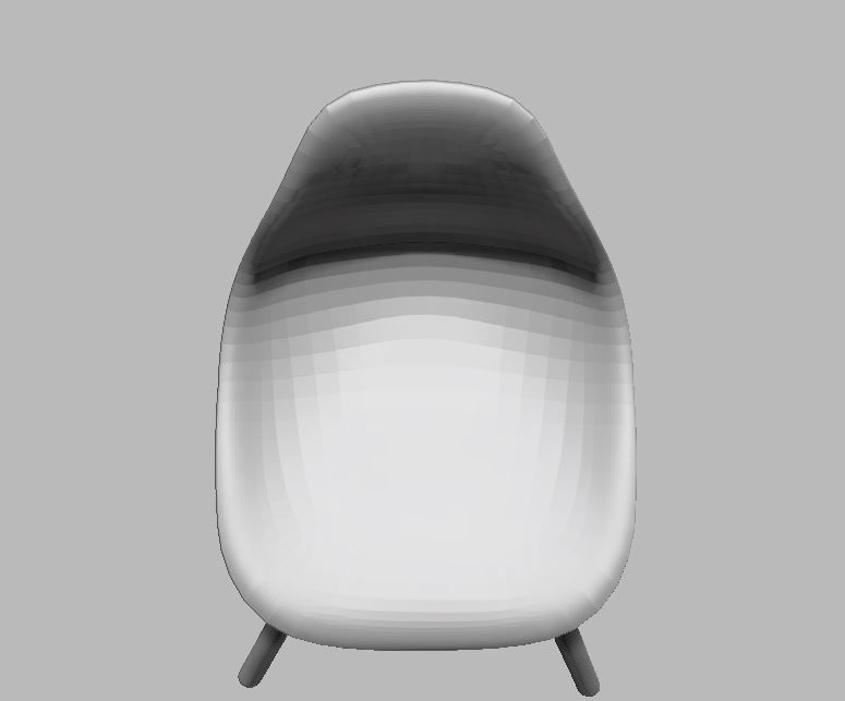 Modern Dining Room shell chair 3D model_42