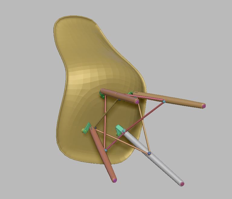 Modern Dining Room shell chair 3D model_58