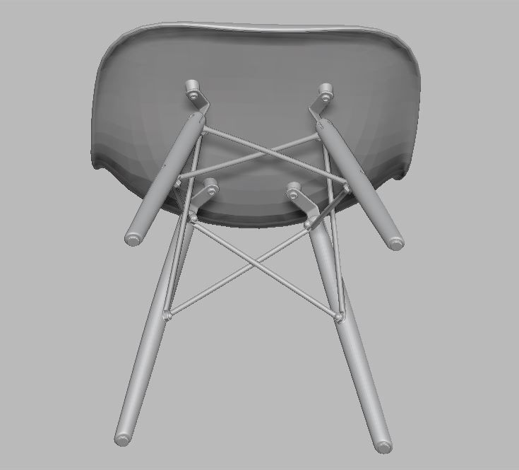 Modern Dining Room shell chair 3D model_59