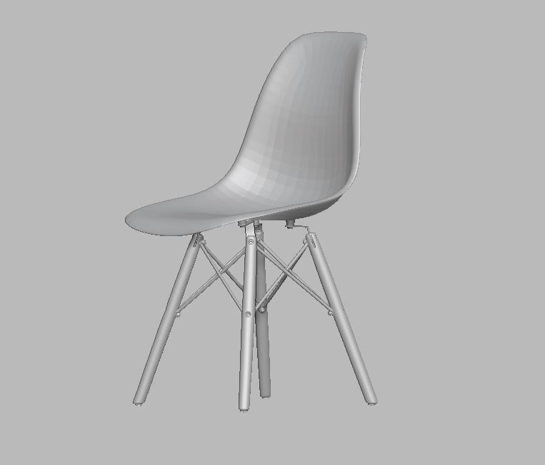 Modern Dining Room shell chair 3D model_24