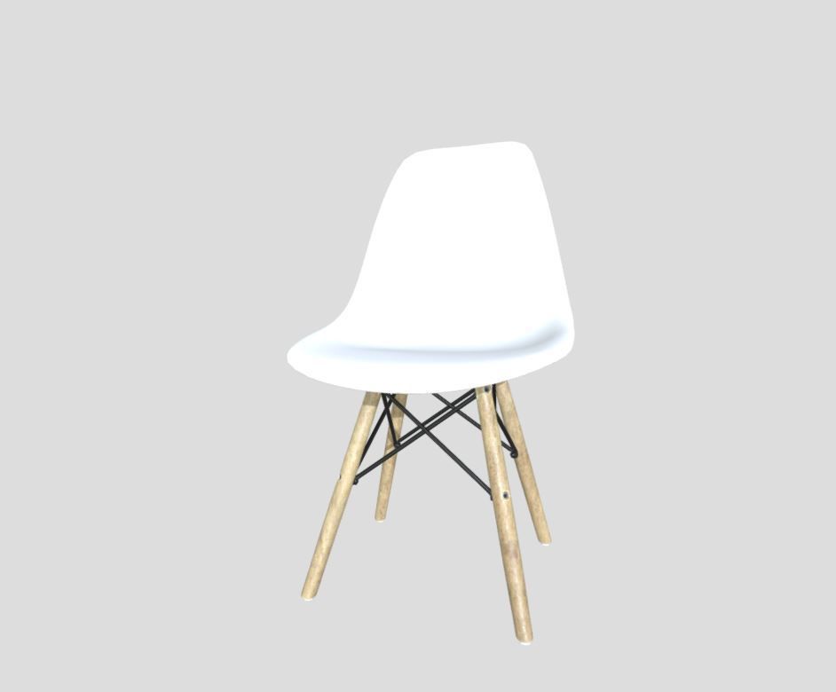 Modern Dining Room shell chair 3D model_10