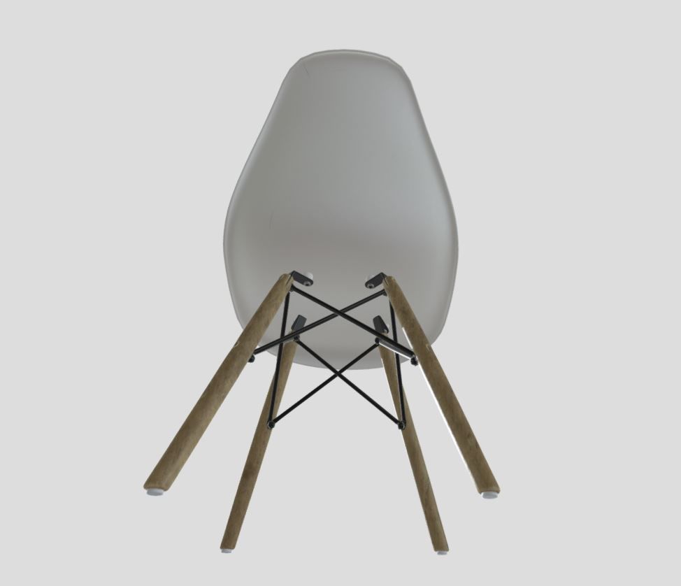 Modern Dining Room shell chair 3D model_23