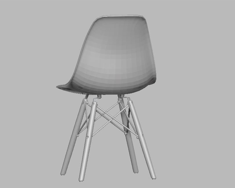 Modern Dining Room shell chair 3D model_30