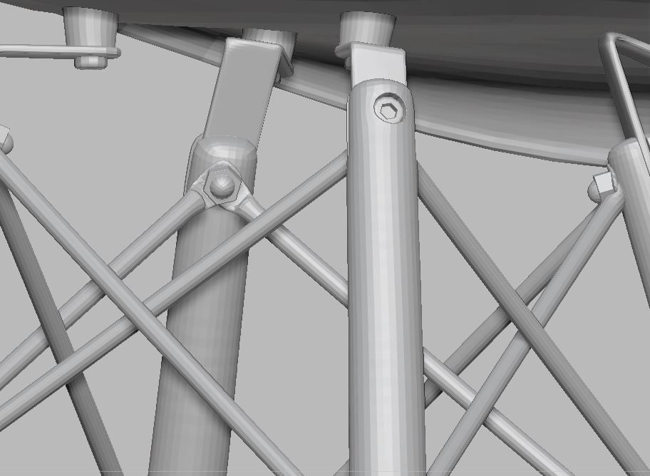 Modern Dining Room shell chair 3D model_51