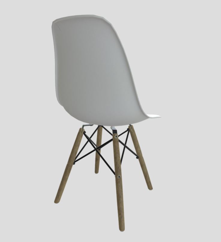Modern Dining Room shell chair 3D model_3