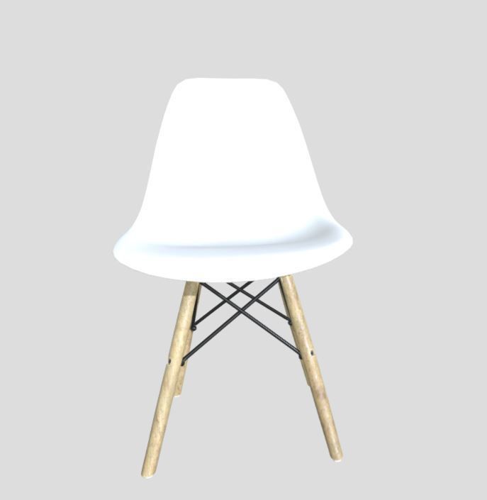 Modern Dining Room shell chair 3D model_11