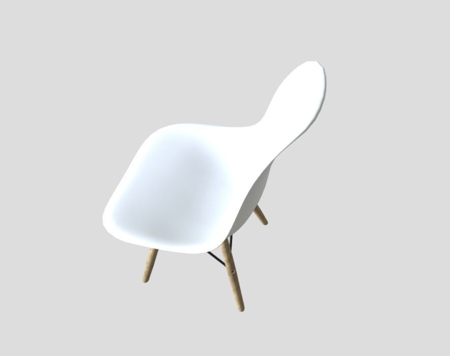 Modern Dining Room shell chair 3D model_13