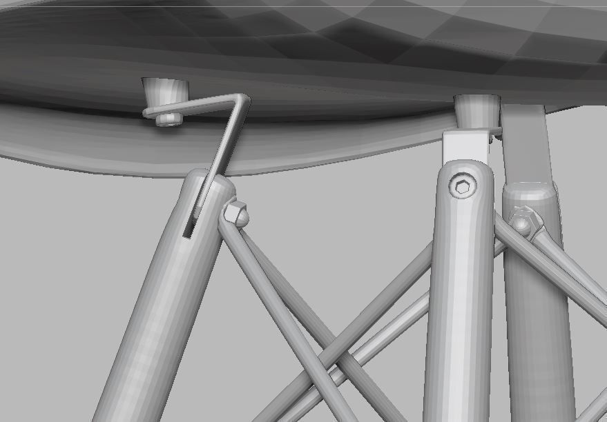 Modern Dining Room shell chair 3D model_49