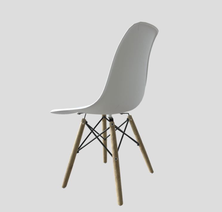Modern Dining Room shell chair 3D model_6