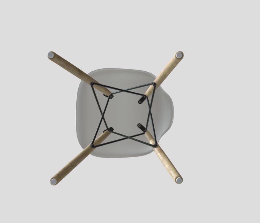 Modern Dining Room shell chair 3D model_14