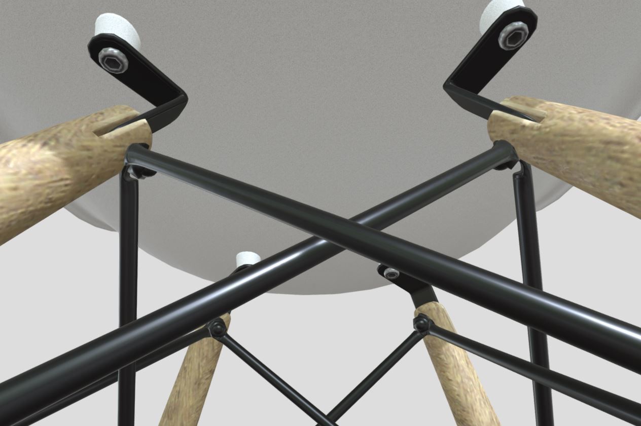 Modern Dining Room shell chair 3D model_19