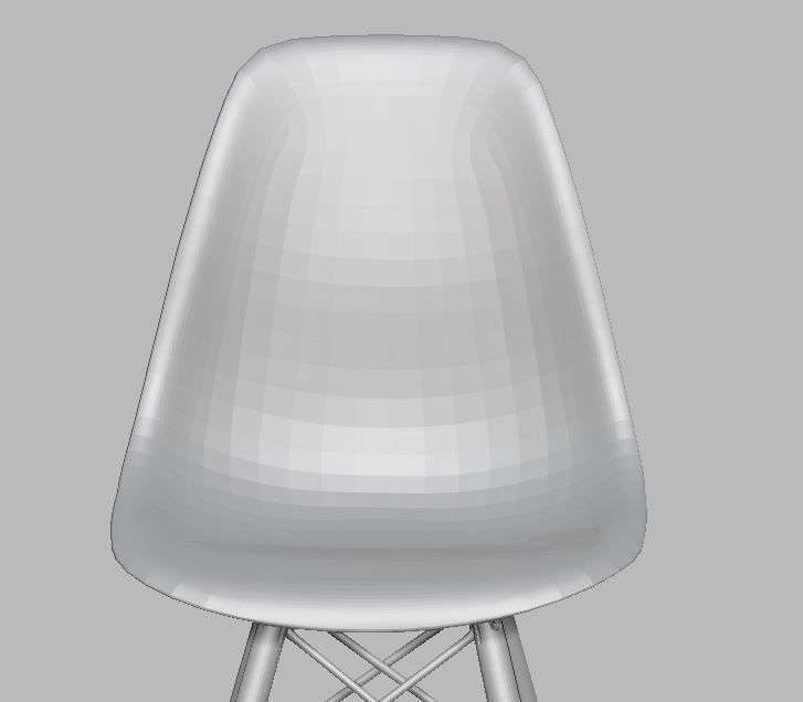 Modern Dining Room shell chair 3D model_40