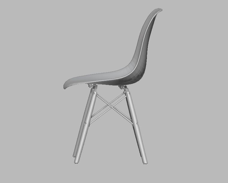 Modern Dining Room shell chair 3D model_26