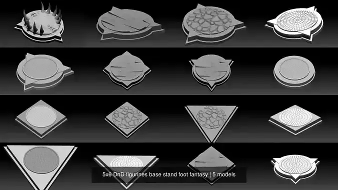 5x6 DnD figurines base stand foot fantasy