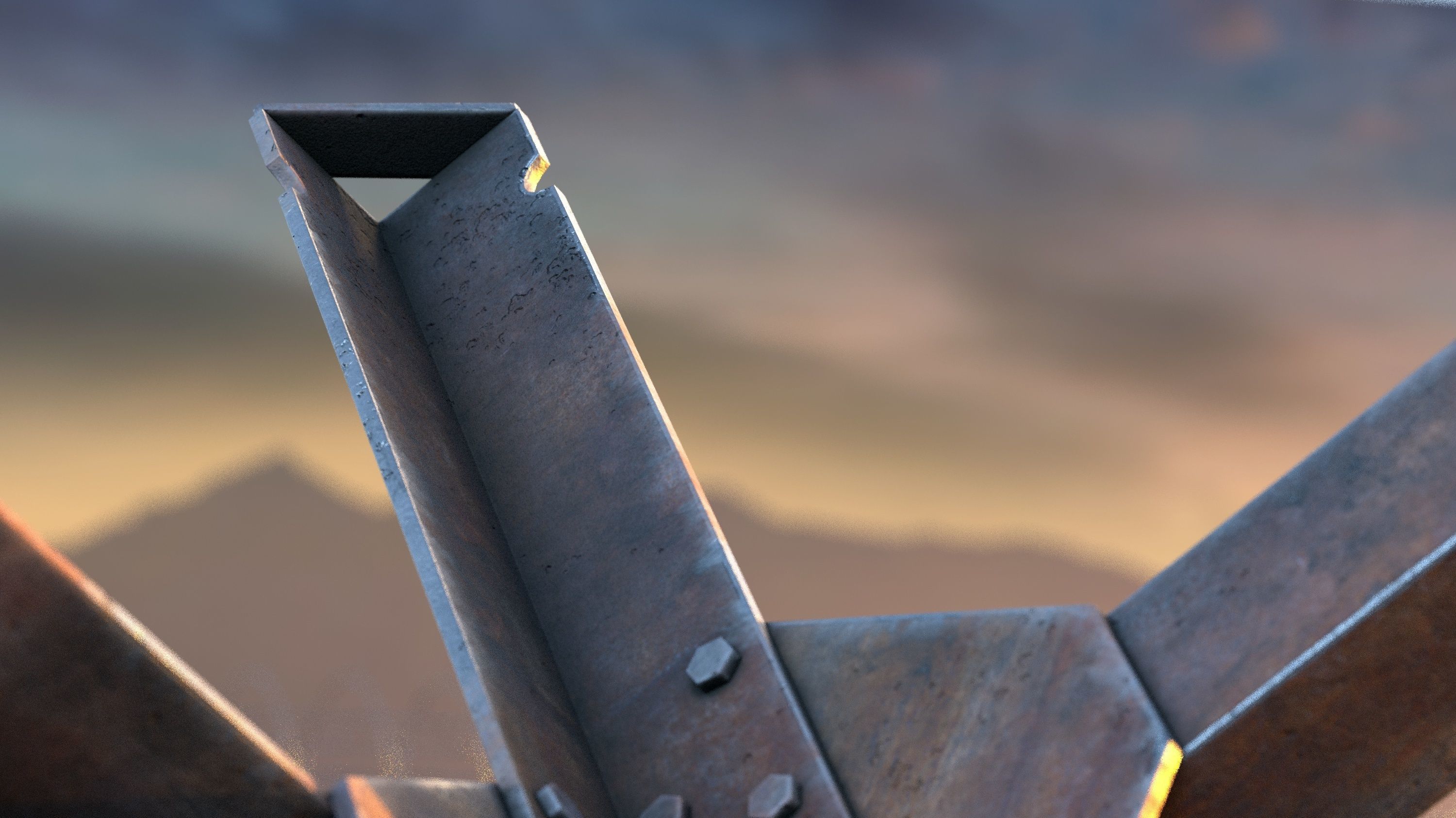 Czech Hedgehog Anti Tank Obstacle Rusty 3D 3D model | CGTrader