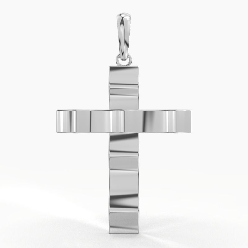 JESUS CROSS GOLD PENDANT 3D print model_10