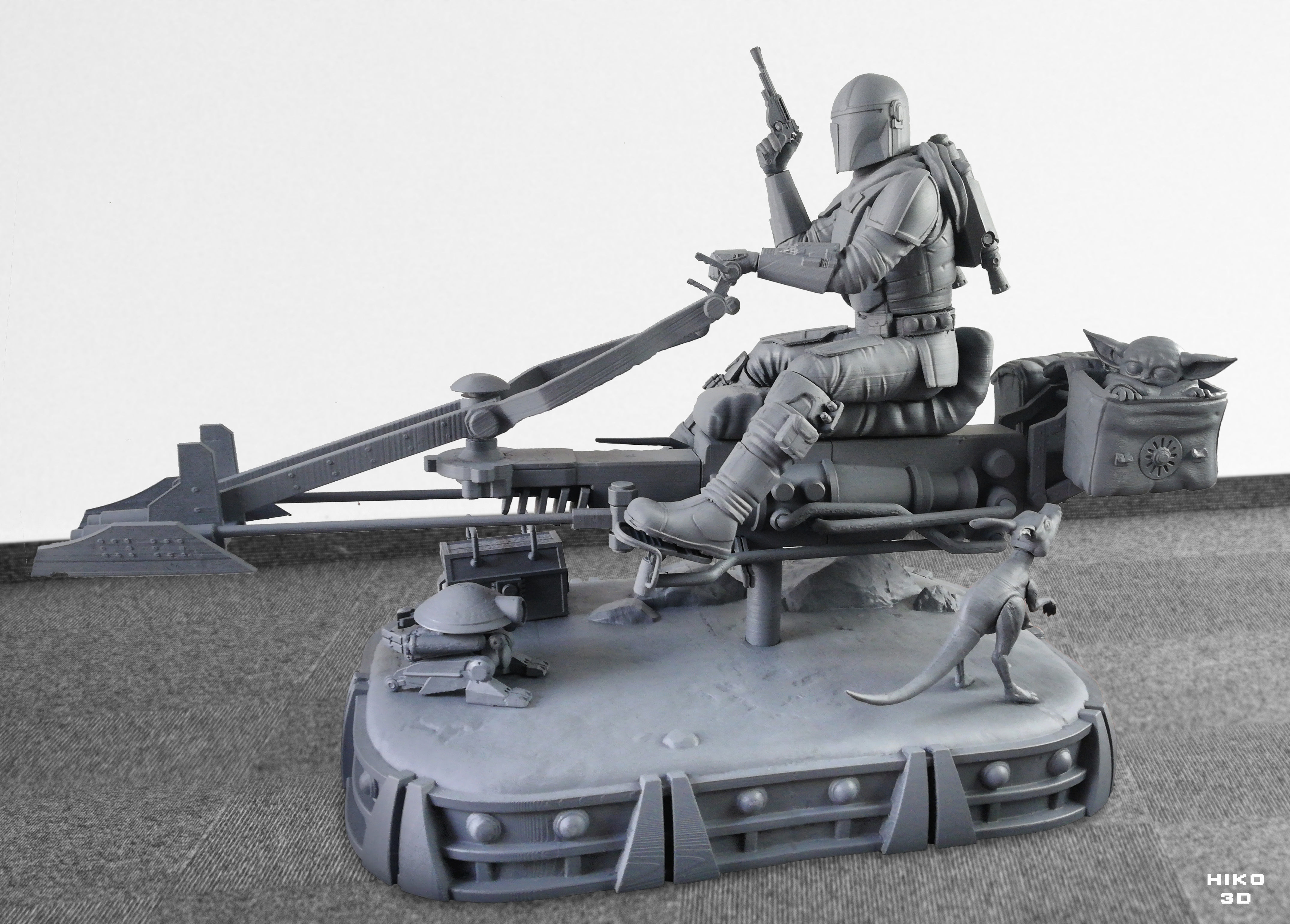The Mandalorian Diorama 1-6 Scale -  3D print model_3