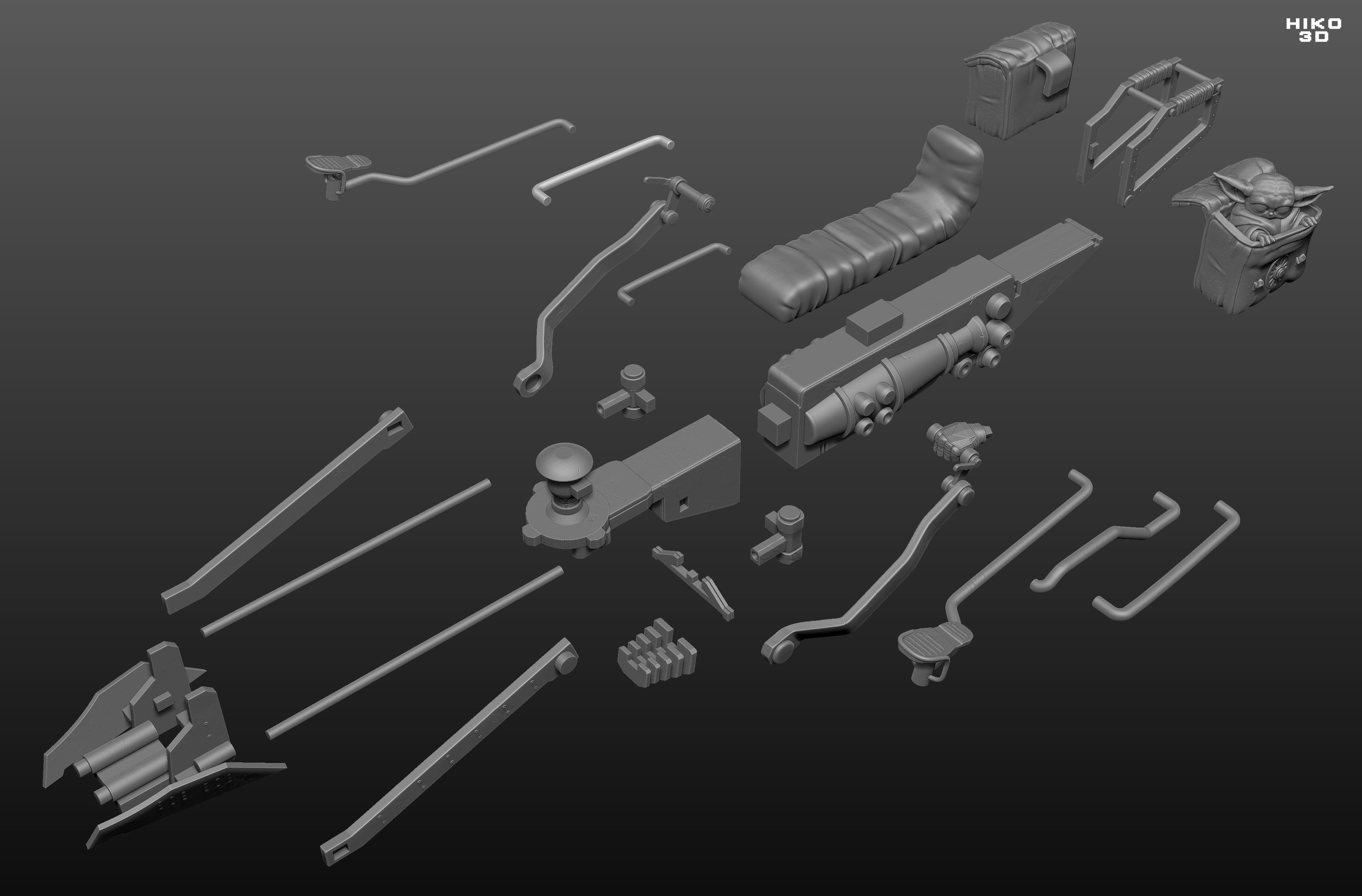 The Mandalorian Diorama 1-6 Scale -  3D print model_18