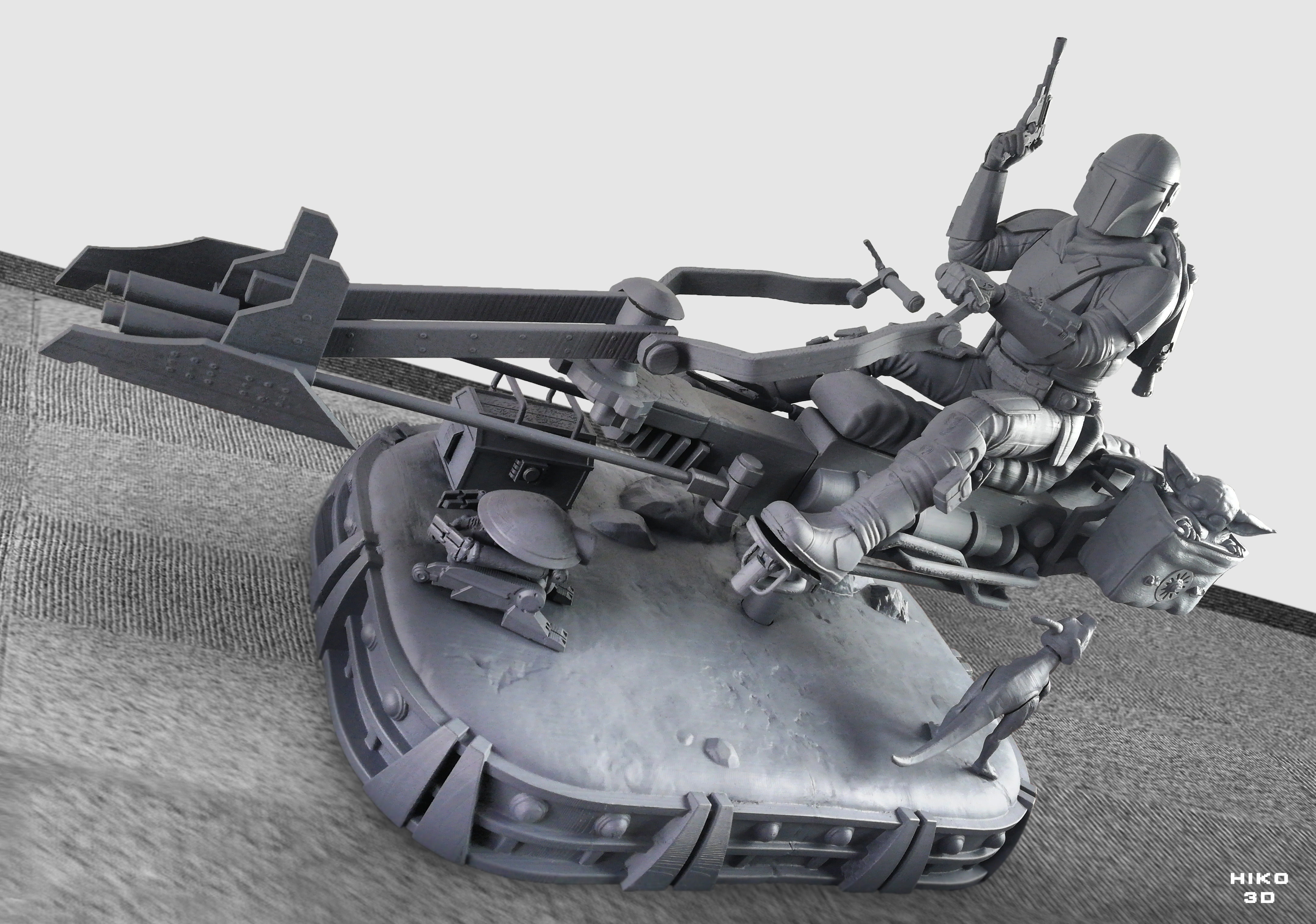 The Mandalorian Diorama 1-6 Scale -  3D print model_11